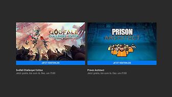 Godfall Challenger Edition und Prison Architect kostenlos im Epic Games Store