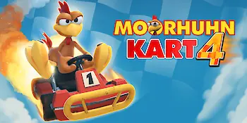 Titelbild von Moorhuhn Kart 4 (PC, PlayStation 4, PlayStation 5, Nintendo Switch)